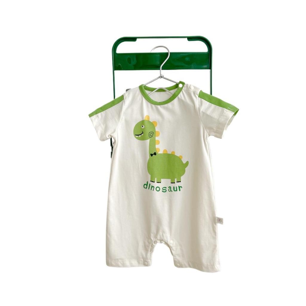 Super Cute Dinosaur Baby Jumpsuit with Snap Crotch for Boys and Girls - Perfect Summer Newborn Clothes