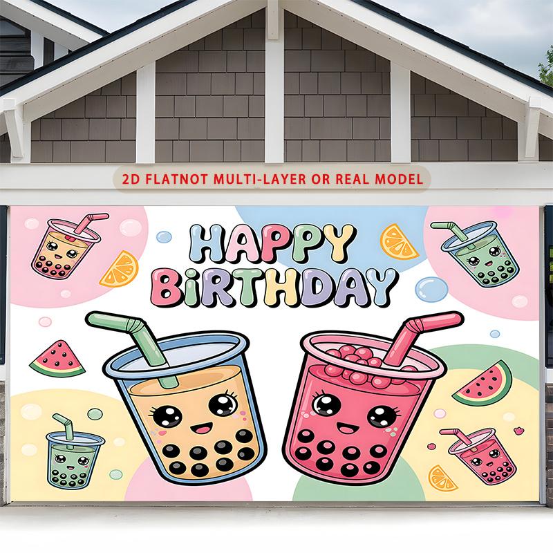 Party Backdrop Happy Birthday Birthday Multicolor Photo Booth Background Wall Decor