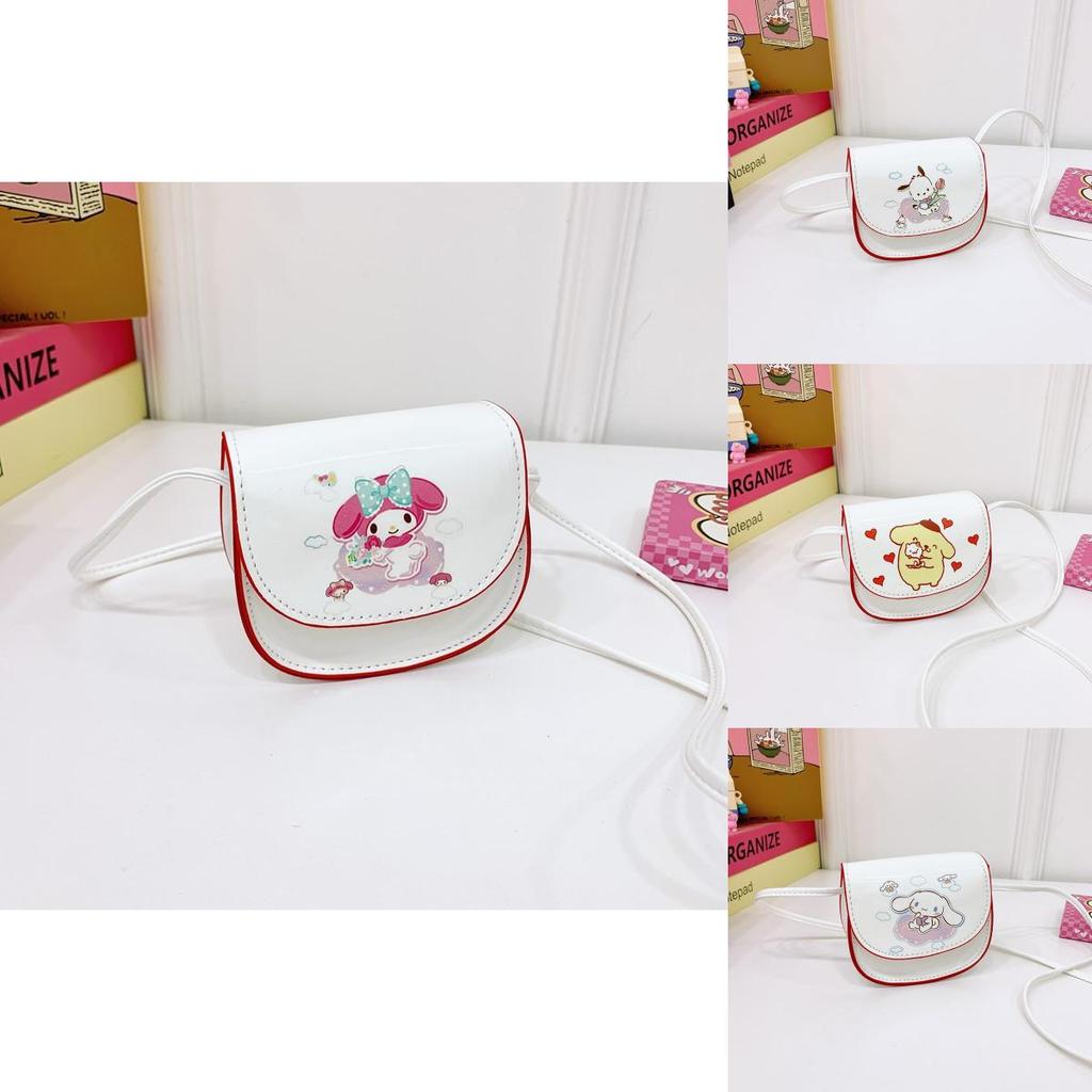 My Melody Pompompurin Cinnamoroll Kids Cartoon Animal Mini Purse With Pu Material For Daily Use
