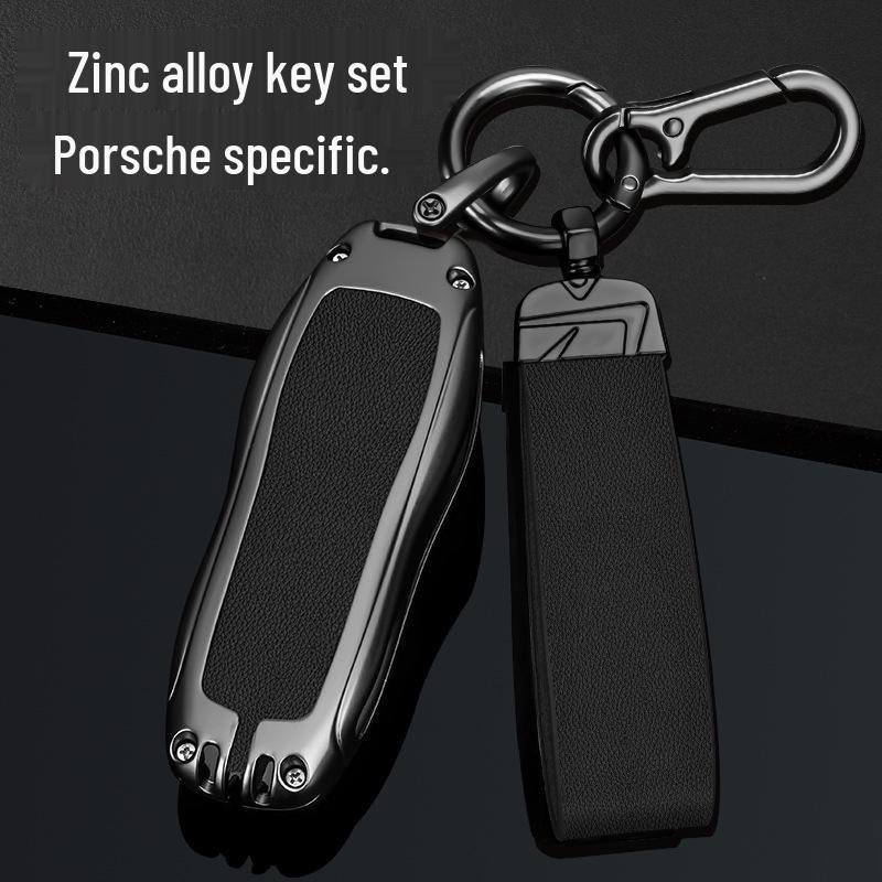 Porsche Macan, Cayenne, Panamera, 718/911 Full Wrap Key Shell Case & Chain