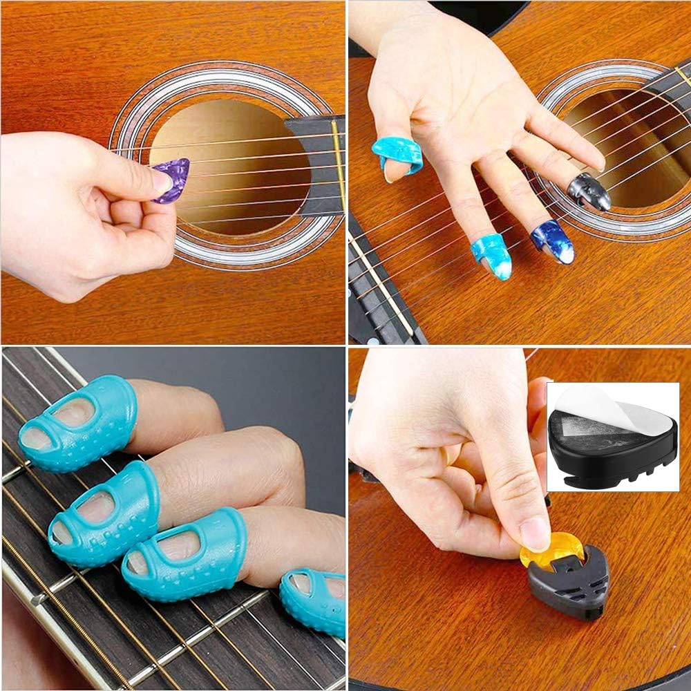 66PCS Guitar Accessories Kit, Acoustic Guitar Changing Tool, Including Guitar Acoustic Strings, Guitar Picks, Capo, String Winder&Cutter, Tuner,