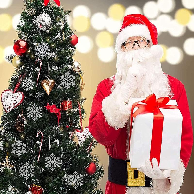 Weihnachts-Schneeflocken-Anhänger 24er-Pack Hängende Dekoration Geburtstag Feiertagsparty Deko