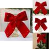 Christmas Tree Topper With Red Flannel Fabric Star And Bow For Holiday Decor
