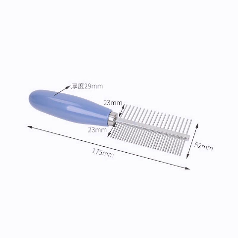 Dog Comb Double-sided Dogs Brush Stainless Steel Rake Combs for Dog Grooming Comfortable Handle Cat Hair Comb Brush Pet Supplies