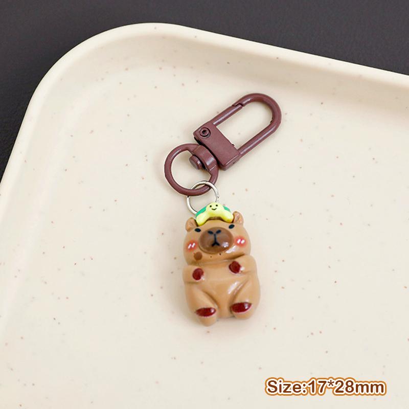 

Брелок-подвеска в виде мультяшной капибары, симпатичная кукла-животное капибара, брелок для мужчин и женщин, милый забавный рюкзак, украшение, подарки as the picture