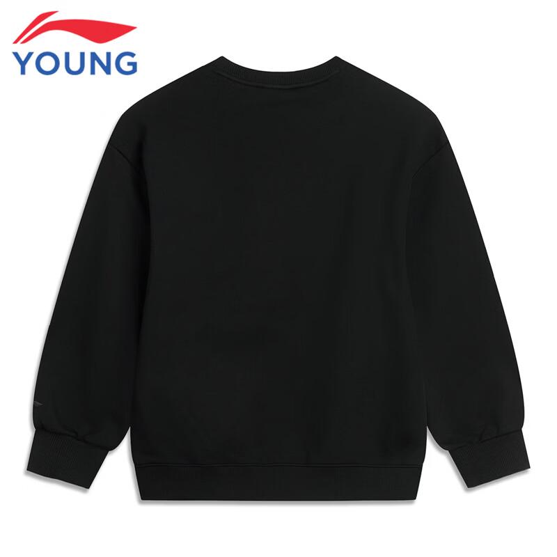 LI-NING Kids' Fleece-Lined Thermal Pullover Sweatshirt