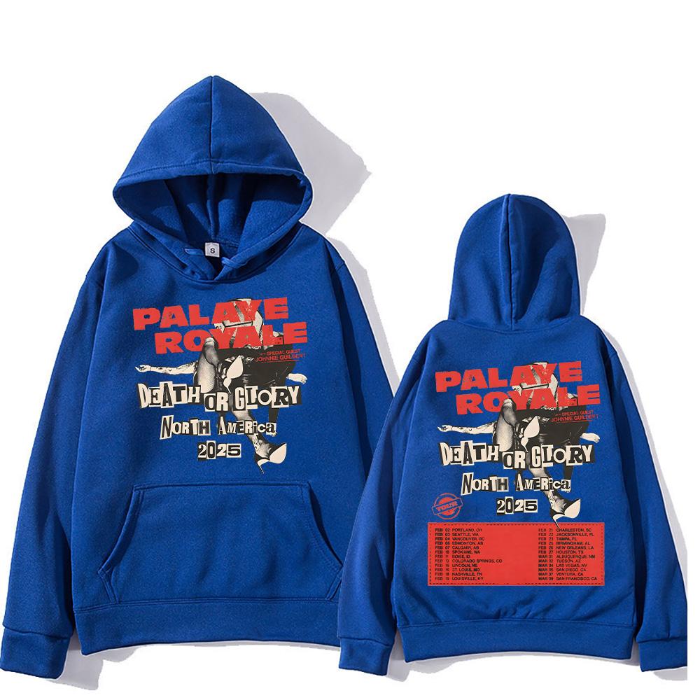 Palaye Royale Death or Glory World Tour Hoodie Vintage Pattern Letter Sweatshirt Klassischer kreativer Pullover Unisex Y2K Streetwear