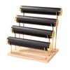 Detachable Tiered Jewelry Rack Wood Base Stand for Showcasing Bracelets and Bangles Wrist Accessories Storage Organizer