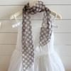 Cravat Flower Scarf Bow Ties Long Ribbon Scarves Plaid Pattern Long Silk Scarf  Scarf Accessories