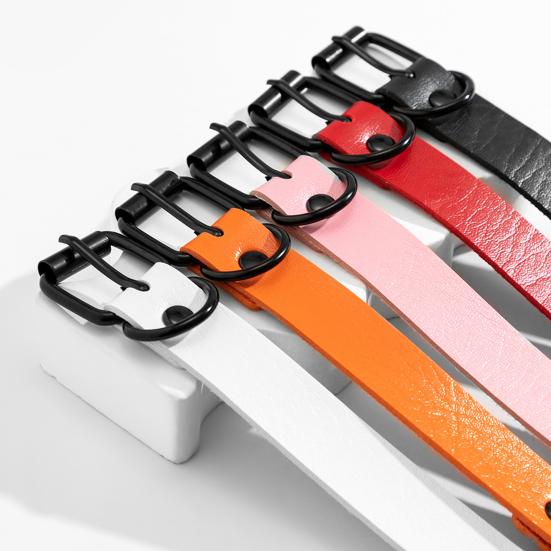 Necklace Chain Personality Twisted Chain Double Layer Faux Leather Sexy Gothic Punk Love Heart Pendant Collar Jewelry Accessory