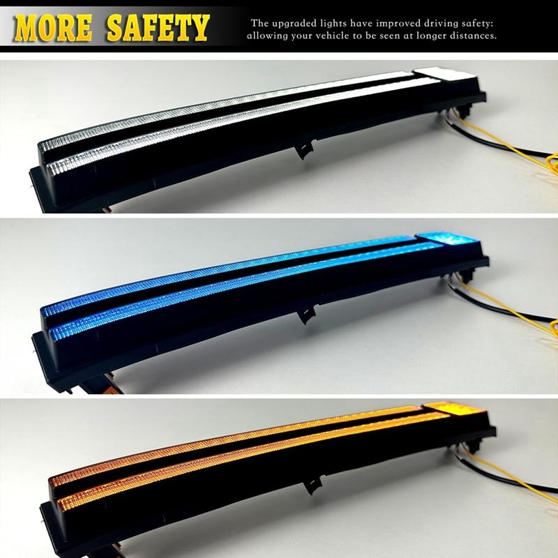 A58X-LED Daytimes Running Light For Toyota Prado LC250 Land Cruiser 250 2024 2025 Fog Light White DRL Amber Turn Signal Lamp