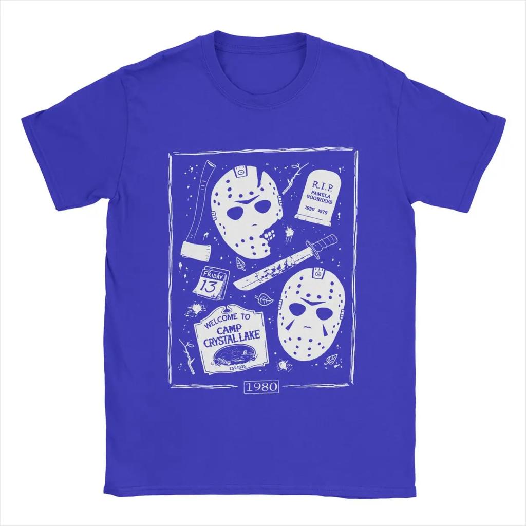 Men Welcome Campers Horror Movie T Shirts 100% Cotton Clothes Awesome Short Sleeve Round Collar Tee Shirt Original T-Shirts