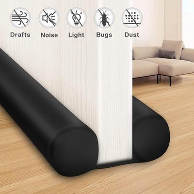Under Door Draft Stopper Bottom Door Gap Filler & Seal Block Cold Air Noise Sound Wind, Bugs Easy To Install Double Side Block