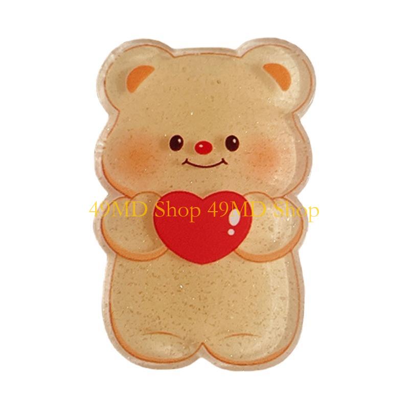49MD Heart Hairpins Lovely Bear Handmade Hair Clip for Lady Women Girls Hairgrip