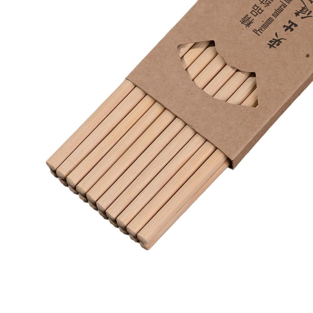 30 Pairs of Wax-Free, Paint-Free, Carbonized Bamboo Chopsticks - Thickened & Elongated for Household & Commercial Use