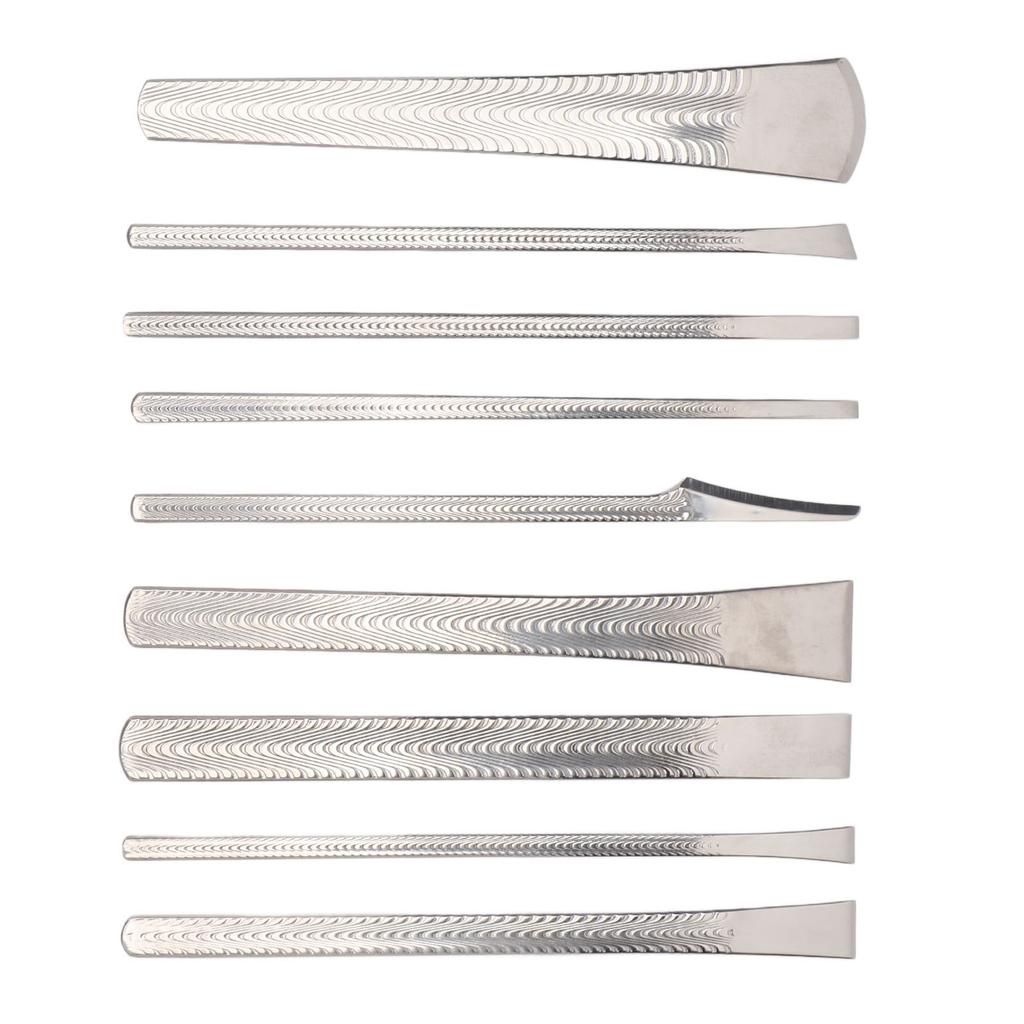 Set 9 buc Instrumente Pedichiură Profesionale Oțel Inoxidabil Îndepărtare Piele Moartă Îngroșată Răzuitor Picior Cuțit pentru Îngrijirea Picioarelor