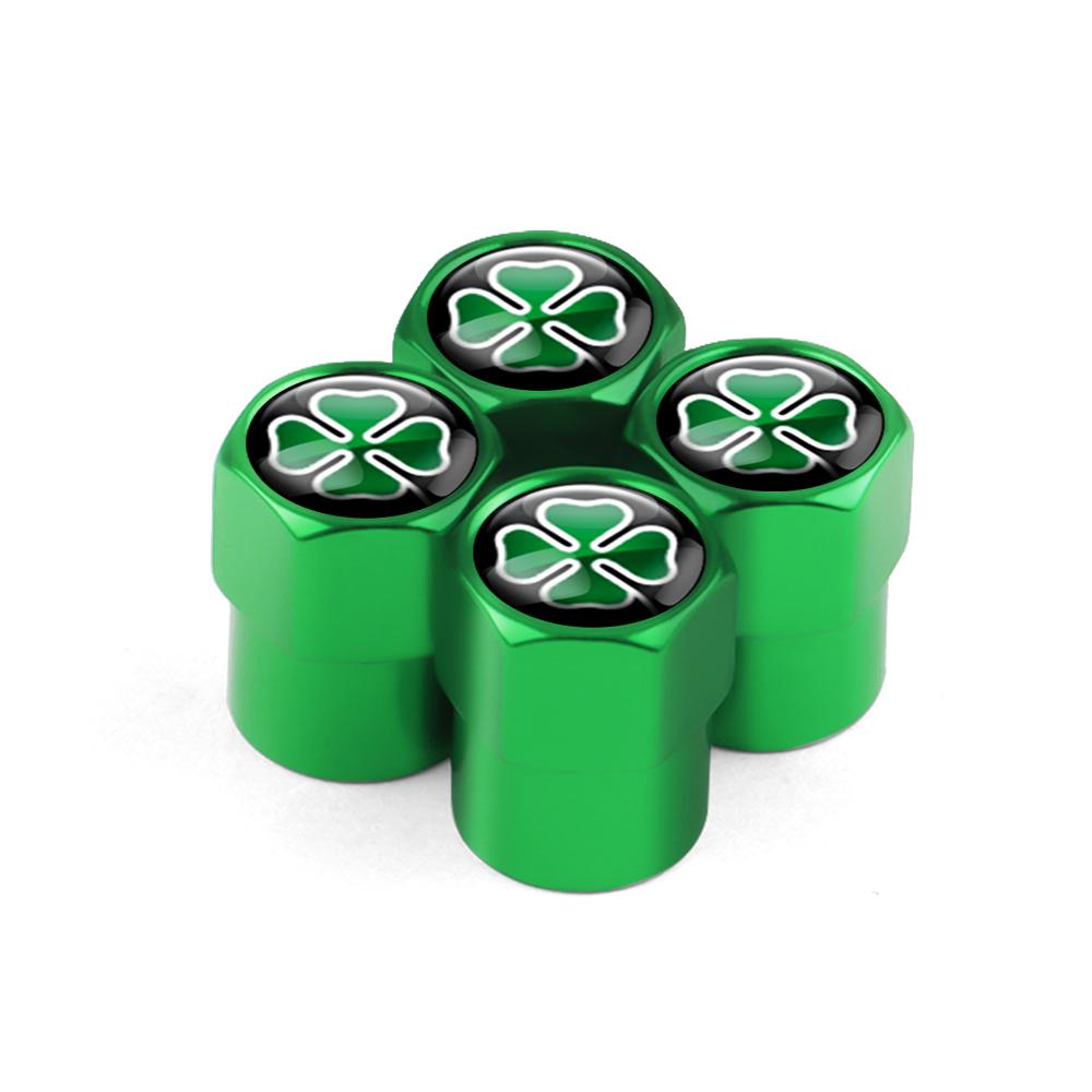 ZHA3 Aluminum Car Wheel Tire Valve Cap Auto Tire Protection Caps For Alfa Romeo Giulia Stelvio Giulietta 4C 156 Mito Tonale GT 166