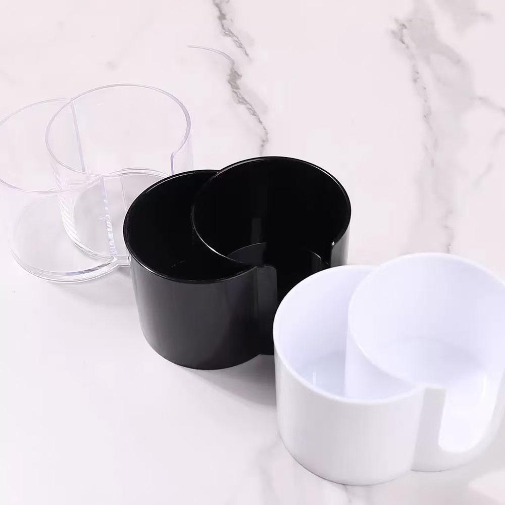 Q-Tip Holder Dispenser, 2-Section Bathroom Canister - Q-Tips, Cotton Pad & Ball Holder, Dustproof Cotton Rounds Holder