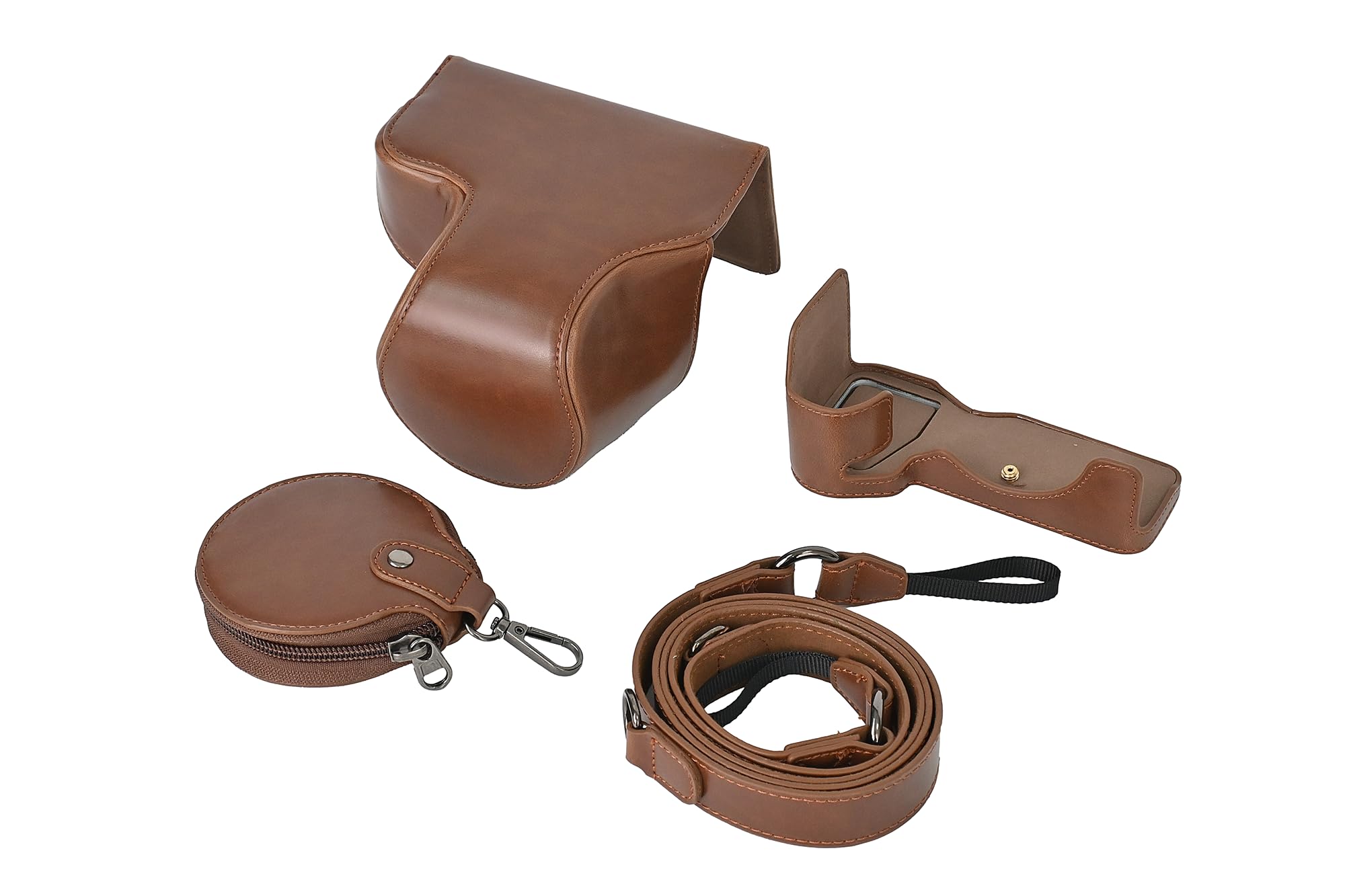 

SIUTATDSH Camera Case, PU Leather, for Sony A7C2, A7CII, and A7C Mark 2 Cameras, Includes a Camera Holder, Shockproof, and Portable (Coffee Color)