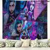 Jinx Wall Tapestry Aesthetic Wall Hanging Printed Fabric Blanket Decorative Tapestries for Bedroom Living Room Home Decor