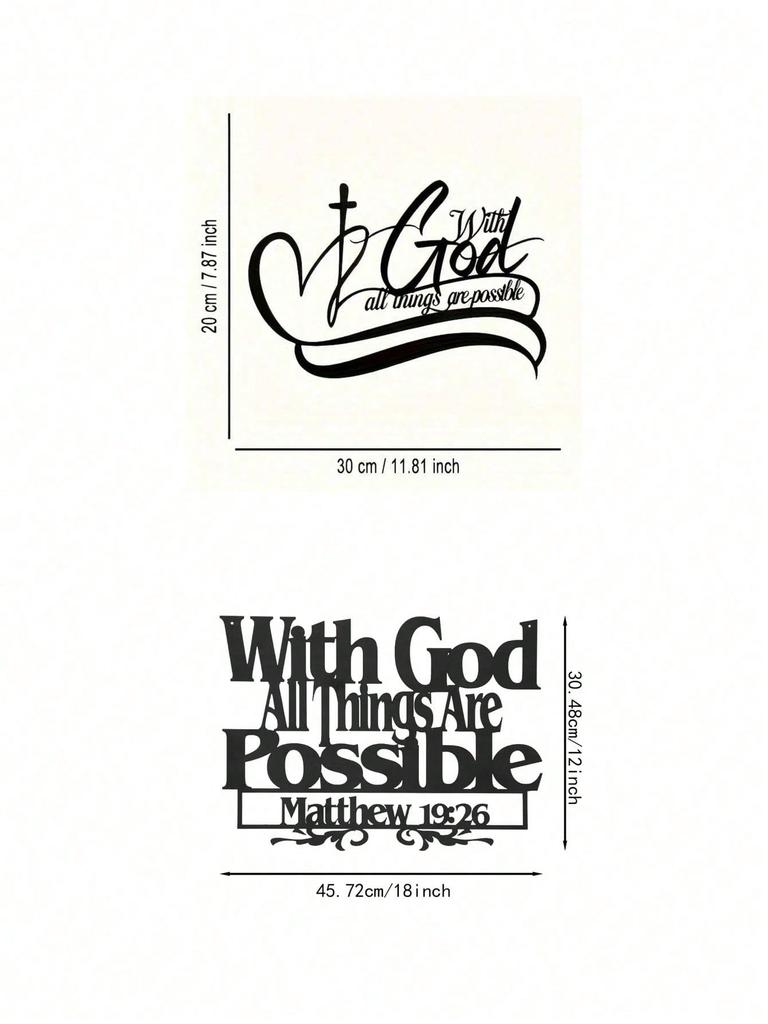 Wrought Iron Wall Art Home Decor Metal Wall Cross for Garden Easter Christmas Gift