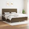 Maison Exclusive - Estrado de ripas de cama com colchão Castanho escuro 200x200 cm