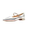 Fashion New Elegant Dress Shoes Female 2025 Mary Janes Women's High Heel Crystal Butterfly Pumps Women Pointed Toe Low Heel Shoes Women