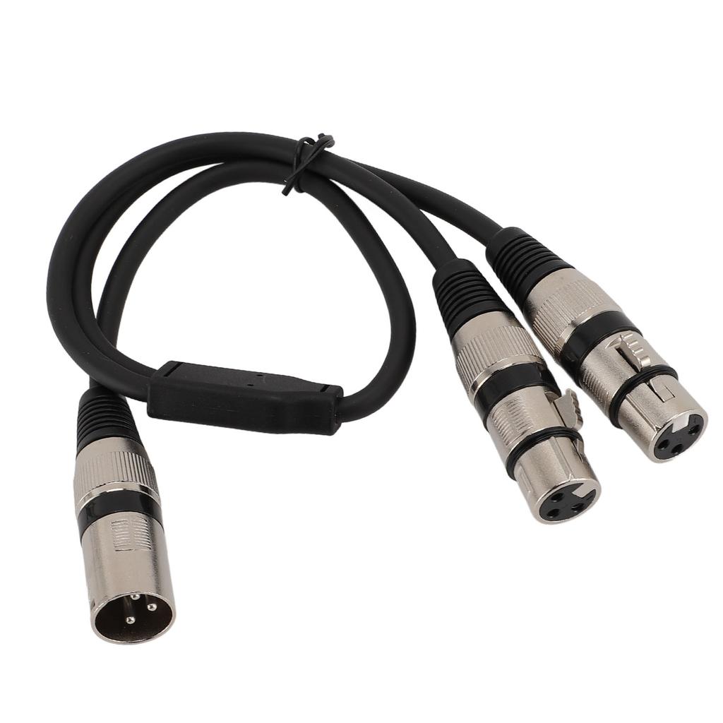 XLR Splitter Cable 3 Pin Male to Dual Female Balanced XLR Y Splitter Cord for Microphone Mixer Ampli