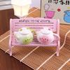 Chinese Style Milk Tea Lid Accessories Exquisite Ceramic Cat Ear Pot  Hotel
