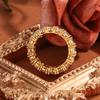 925 Sterling Silver Luxury Double Row White Zircon Ring For Ladies Wedding Party Birthday Fashion Jewelry Gift