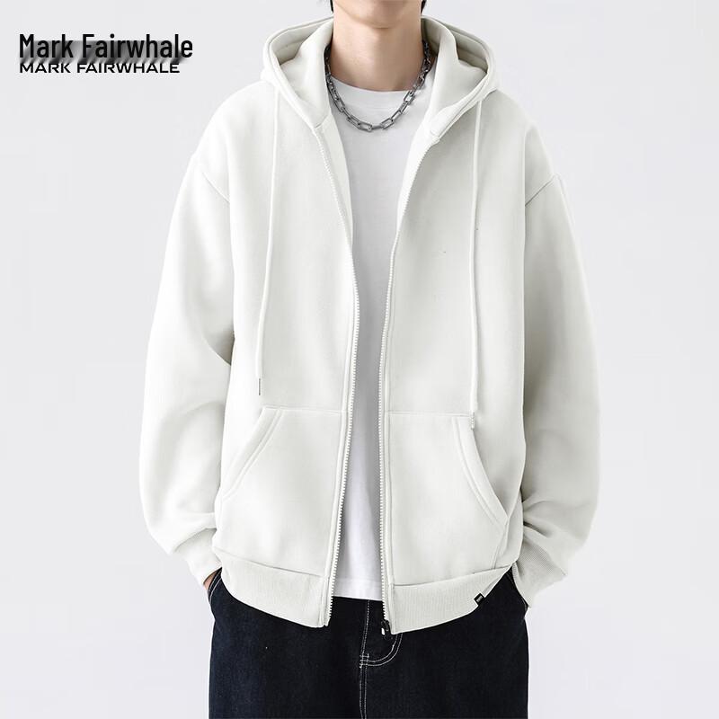 Mark Hua Fei Men's American Style Hooded Cardigan Sweatshirt