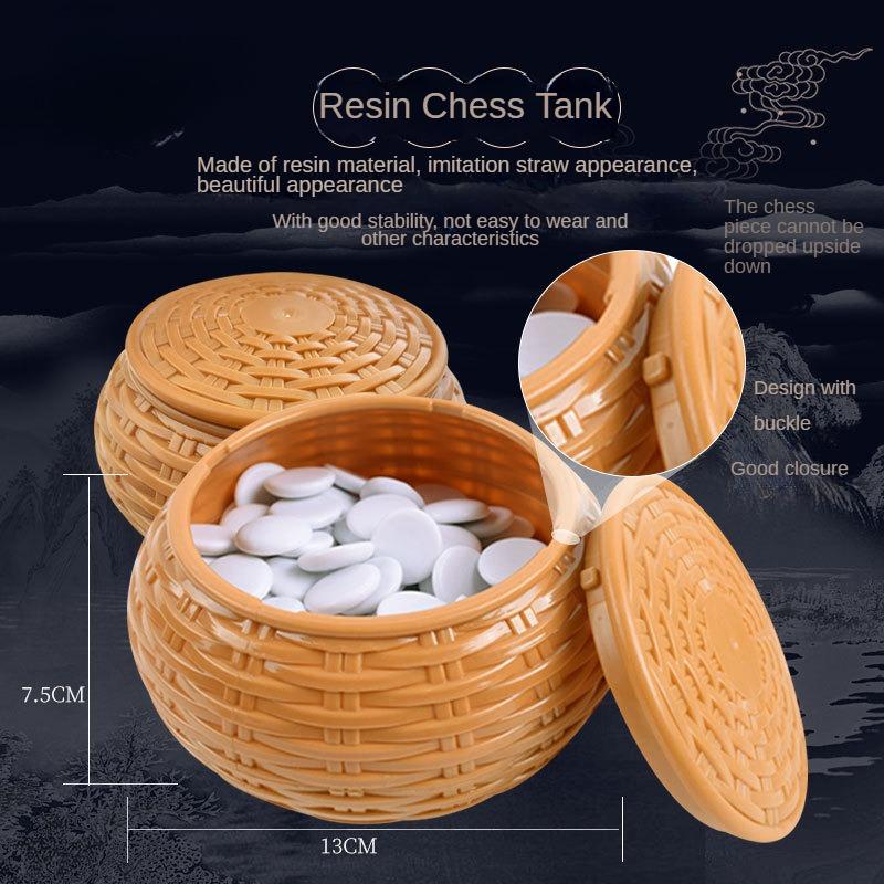 Portable Weiqi Go Game Foldable Leather Chessboard Resin Chessmen Gomoku Board Tabletop Battle Family Entertainment Games Toys
