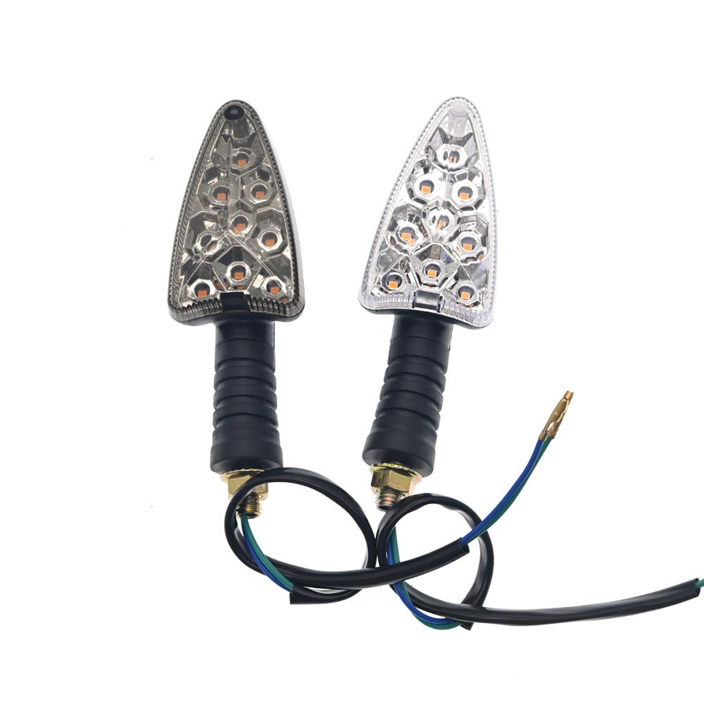 LED Universal Waterproof Motorcycle Signal & Brake Lights, GP150 White Lampshade Set - 2 Pieces