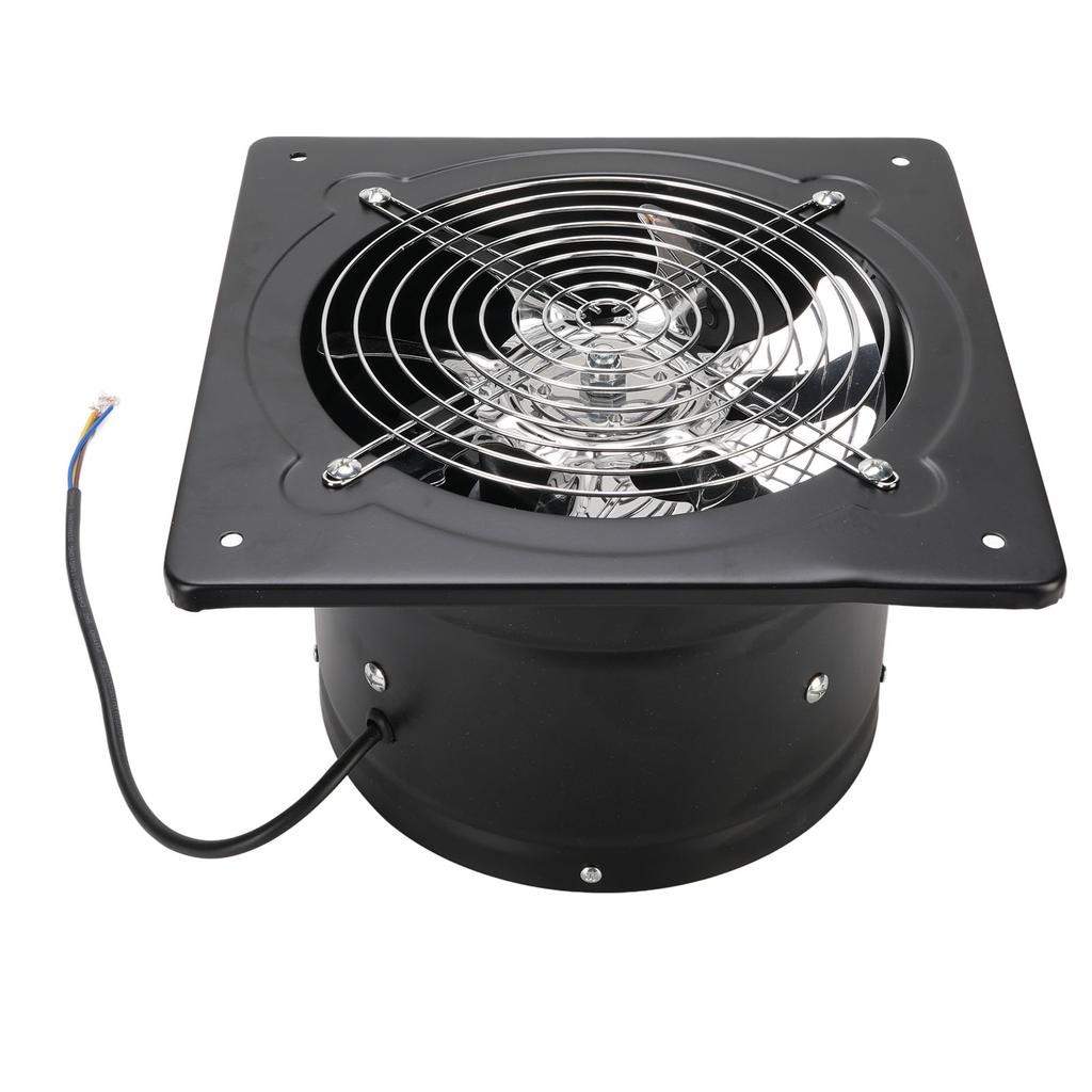 Kitchen Exhaust Fan 9.8 Inch Carbon Steel 2800RPM 80W 7 Blades Quiet Wall Mount Fume Extractor