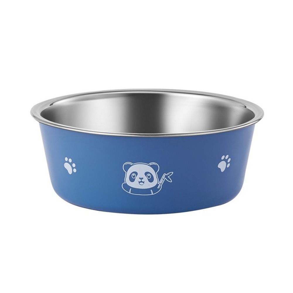 Non-slip Stainless Steel Dog Bowl Cartoon Pet Food Drinking Tray Dogs Food Water Feeder  Indoor