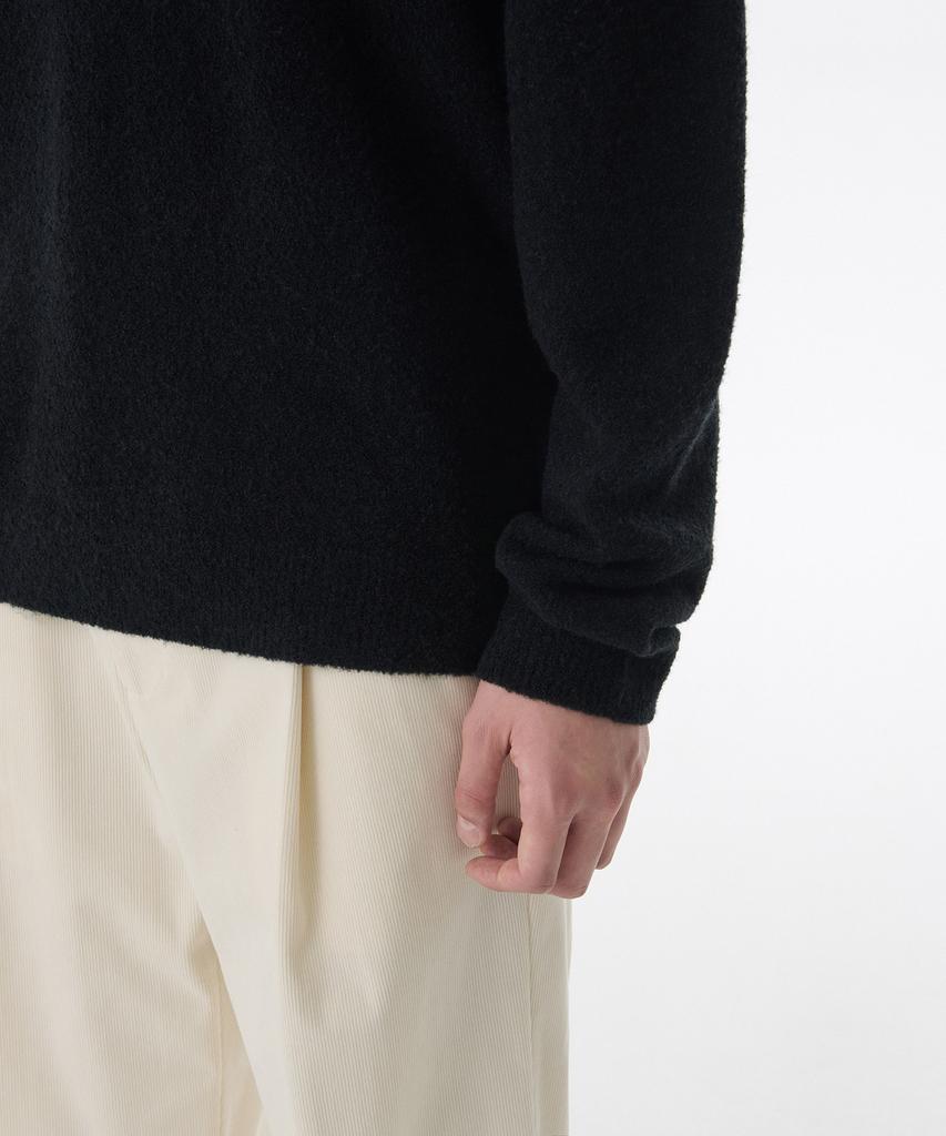 MUSINSA STANDARD Boucle Collared Knit [Black]