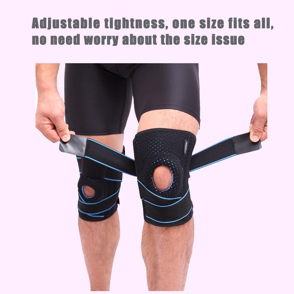 Factory Wholesale Elastic Neoprene Customized Open Patella Sports Knee Support Brace Hinged Knee