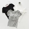 Women's Modal Short Sleeve Round Neck Bra Top