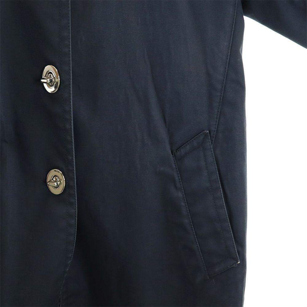COACH Stainless collar coat 4 Navy Women Used