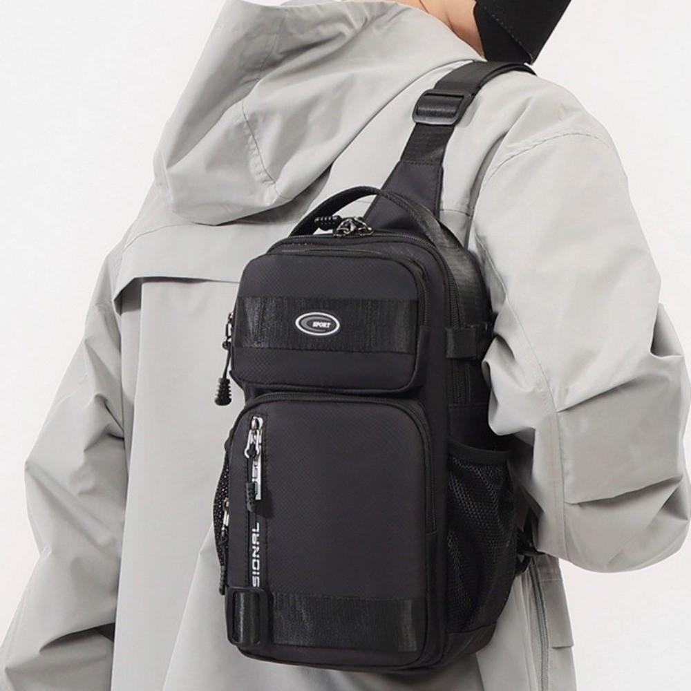 Large Capacity Sports Message Bag Oxford Cloth Shoulder Crossbody Bag All-Match Men Chest Bag Boys