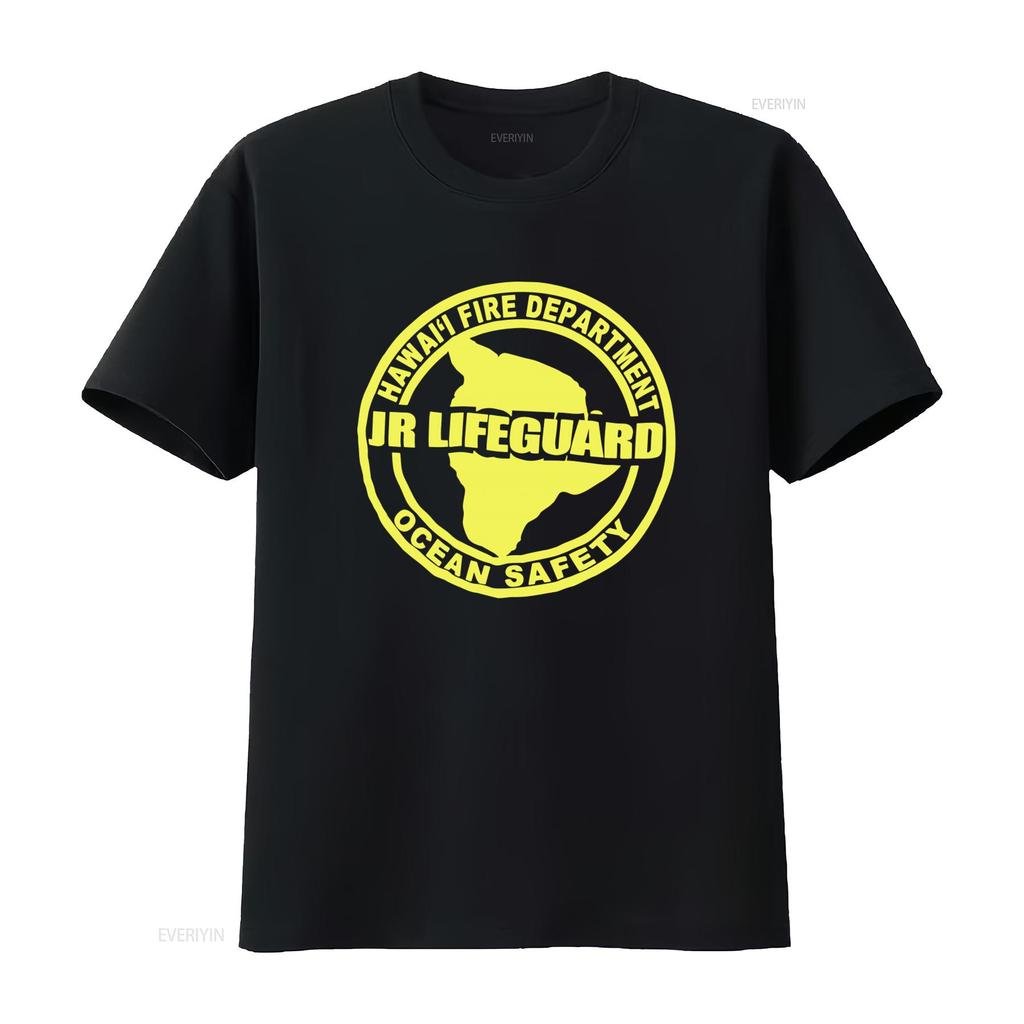Hawaii Fire Department Jr Lifeguard Ocean Safety T Shirt for Casual Cool Design vintage Washed Slightly graphic Comfortable