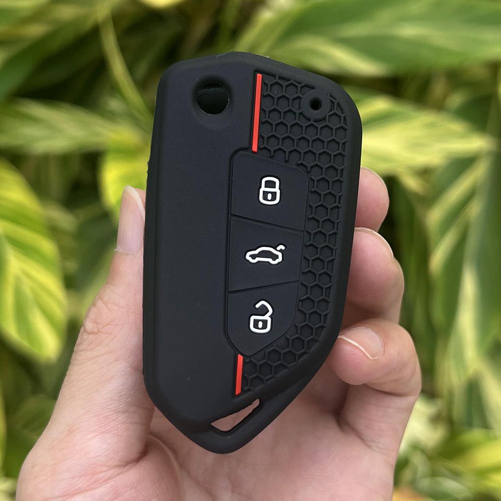 Silicone Car Remote Cover Case for VW Caddy Eos Golf Jetta Skoda Tiguan Beetle Polo Pass Passat B5 for Seat Skoda Modified Key