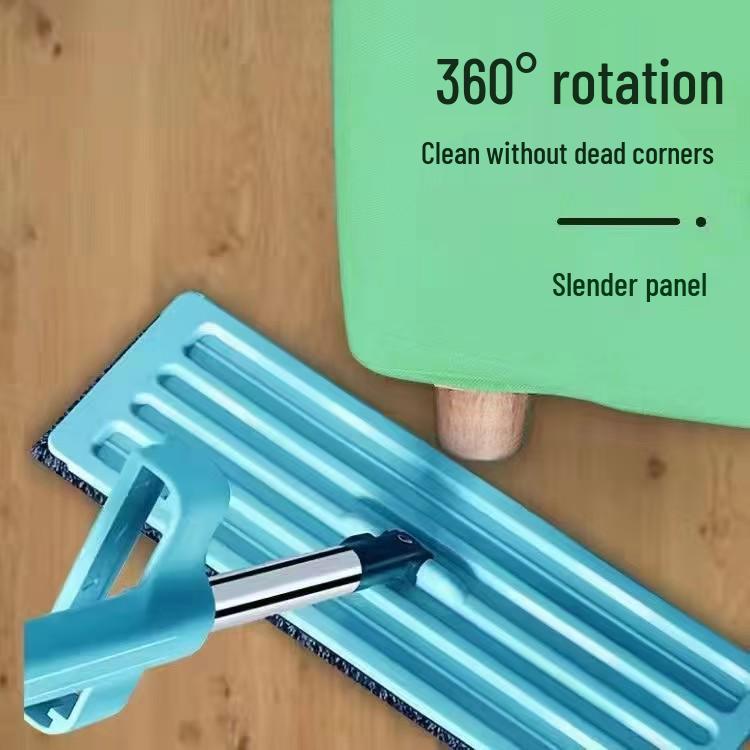 Hands-Free Dual-Use Flat Mop for Wet & Dry Floors with High Absorption