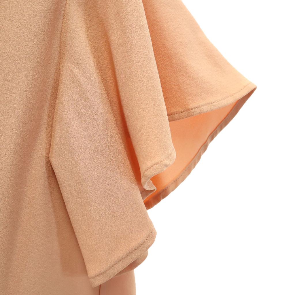 Nano Universe French Sleeve Flared Sleeve One Piece F Pink Women Used