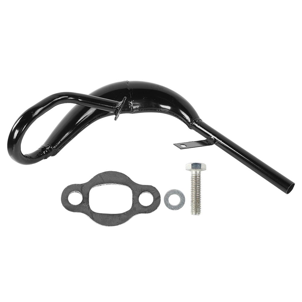 Stainless Steel Muffler Exhaust Pipe Accessory for 50CC 60CC 80CC Two Stroke Engine(black )