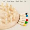 1 Set Streichholzfarben-Memory-Matching-Puzzles Eltern-Kind-Interaktion Lernspielzeug Holz-Memory-Schachbrettspiel für Kinder