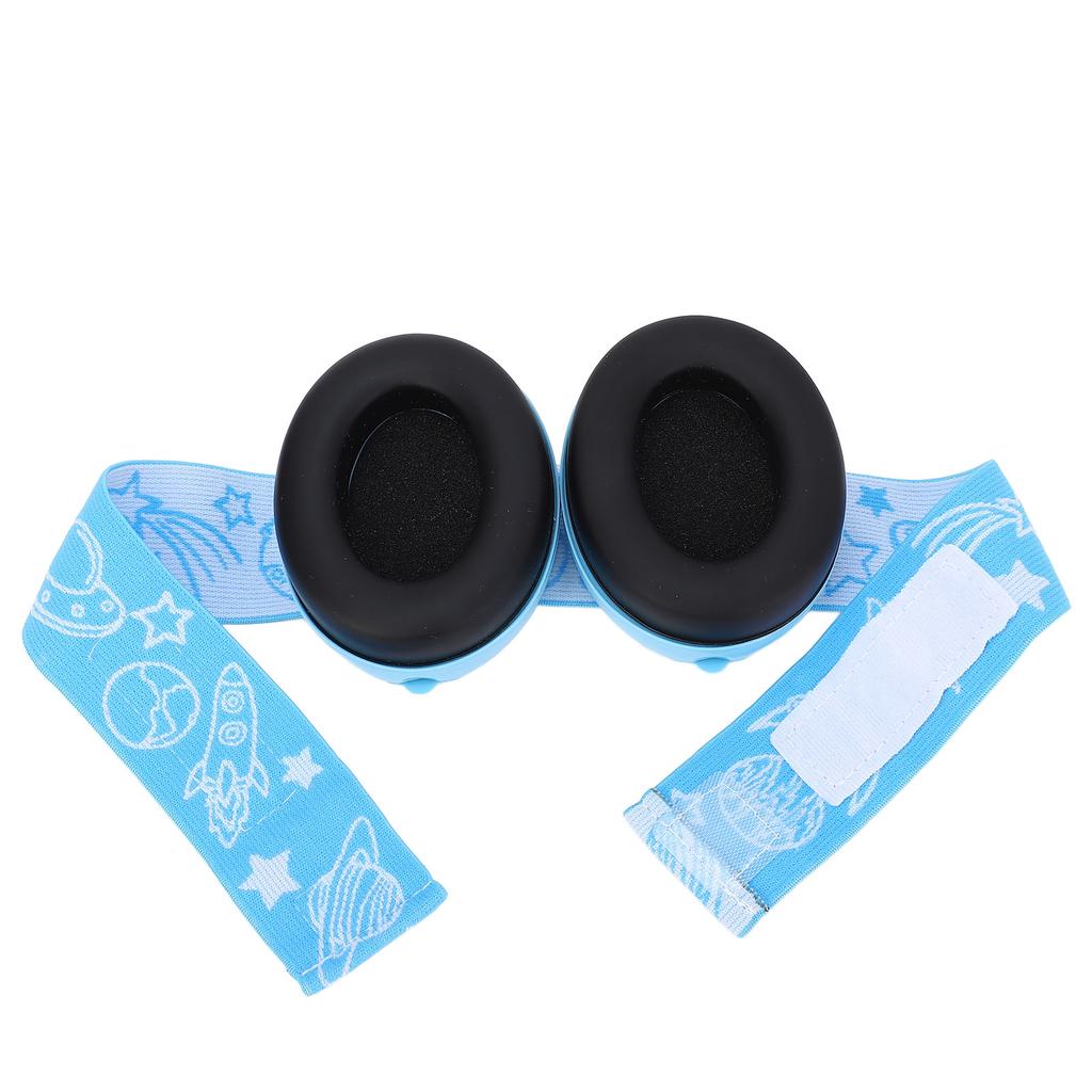 Blue Strap Baby Ear Protect Noise Cancelling Baby Earmuff Elastic Baby Ear Muff for Newborns To 18 Months Old Baby Blue