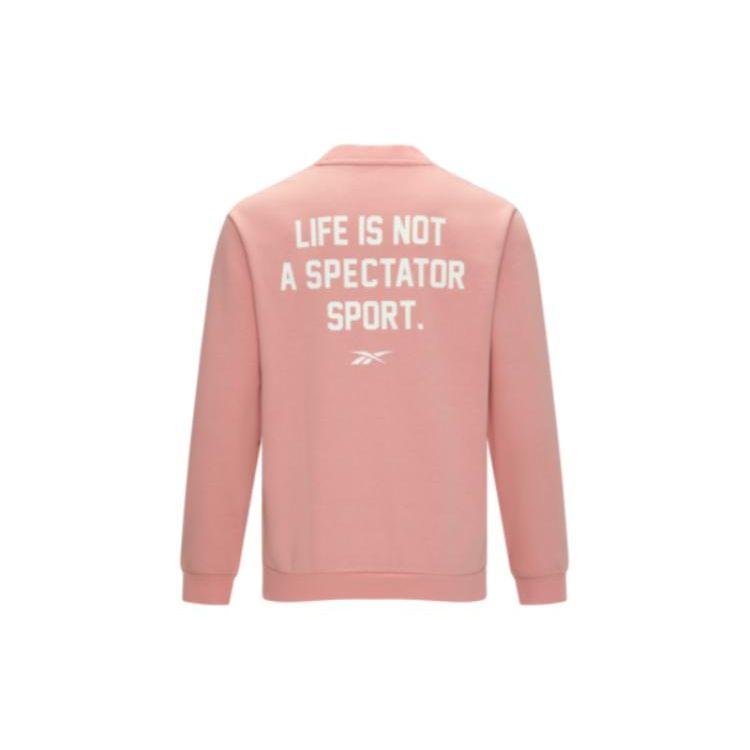Reebok Letter Crewneck Sweatshirt Unisex Sweatshirt Pink 23RMF303UGF1
