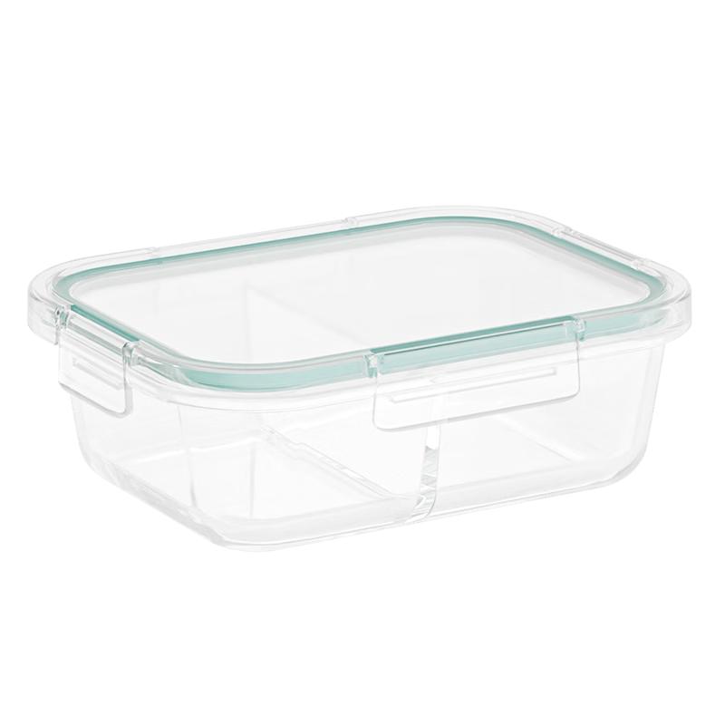 High Borosilicate Glass Divided Lunch Box