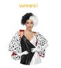 2021 Cruella 101 Dalmatians Evening Gown: Halloween Costume & Stage Performance Outfit